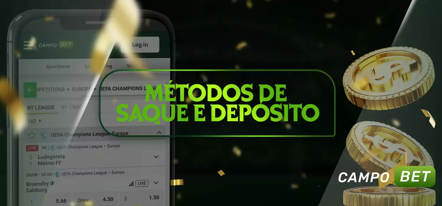 Com que métodos podem depositar e retirar do Campobet